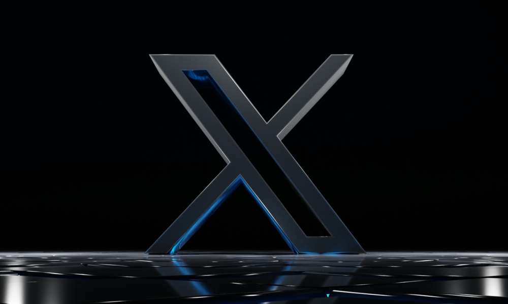 Logo X, które zastąpiło logo serwisu Twitter.